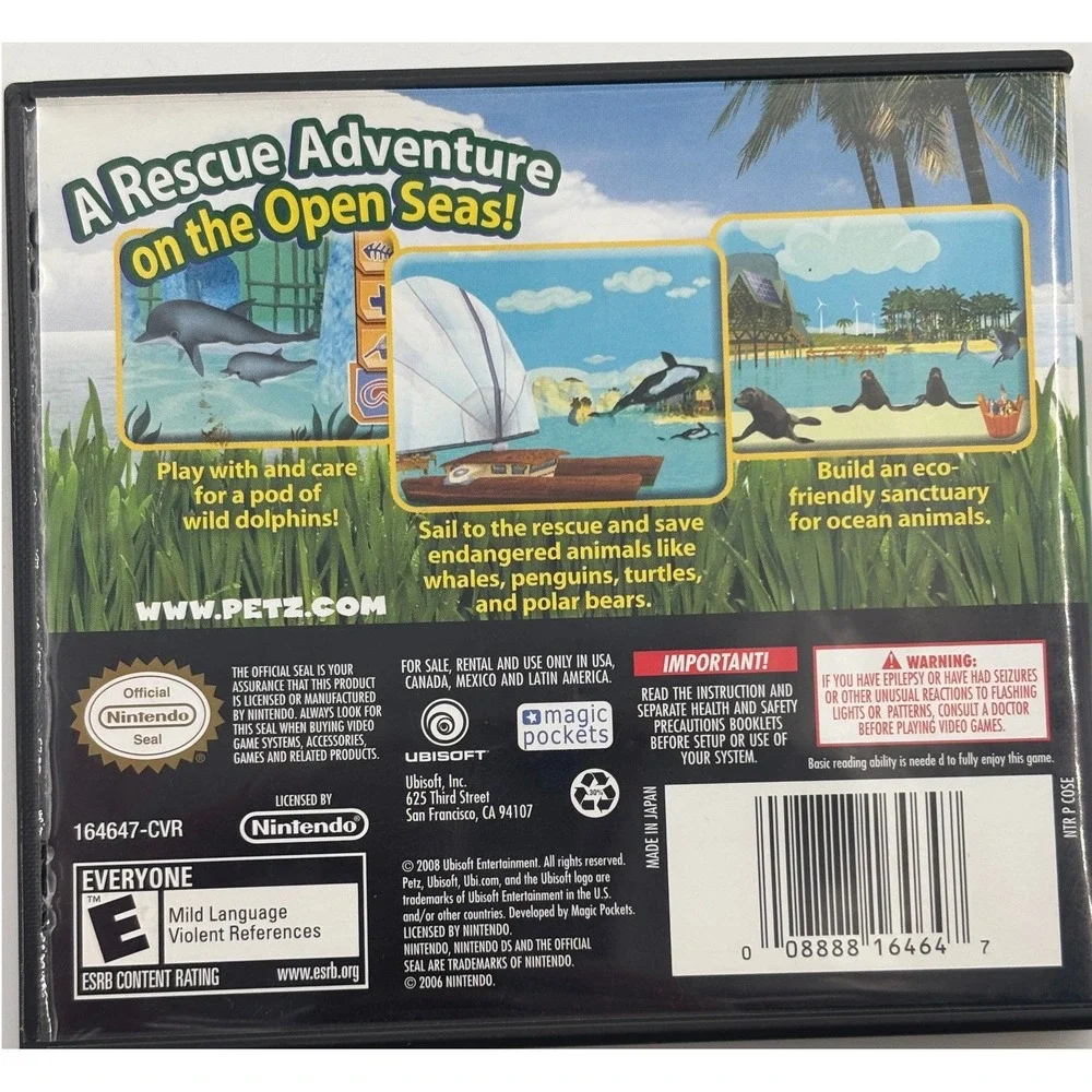 Petz Rescue:‎ Ocean Patrol DS Game - Tested/Works